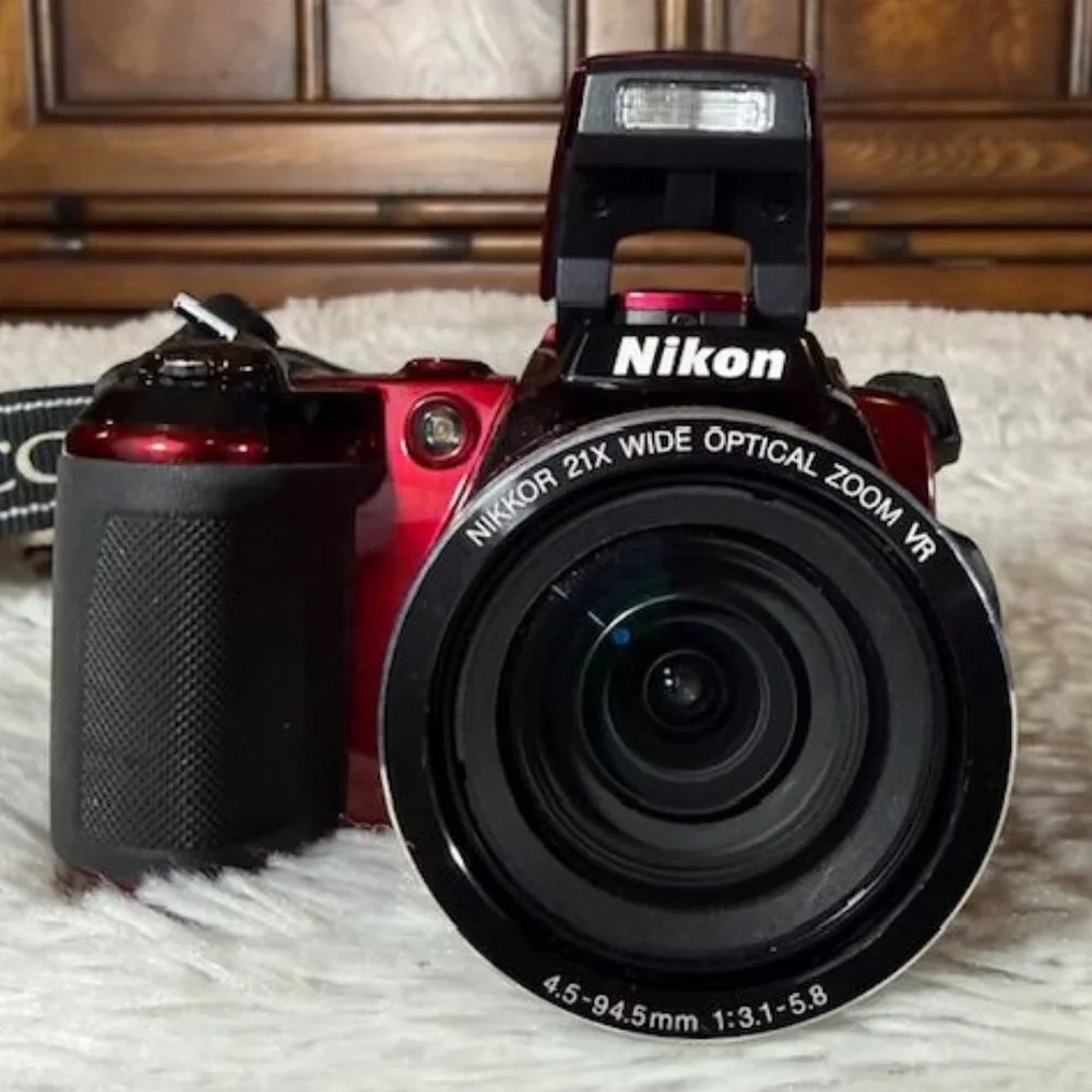 Nikon Red COOLPIX L120 14.1 MP Digital Camera + Travel Storage Bag